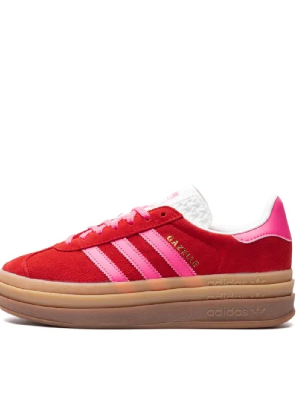 Adidas gazelle bold red suede hot pink stripes - Picture 5 of 12